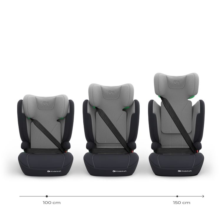 Kinderkraft, I-Spark 2 Plus, i-Size, fotelik samochodowy, grey, 100-150 cm