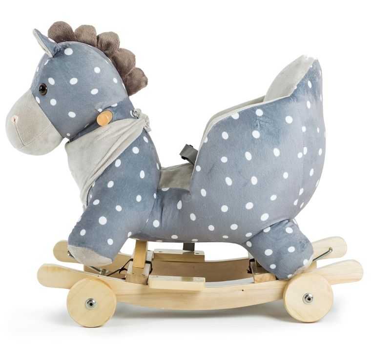 Kinderkraft, konik na biegunach z funkcją jeździka, szary