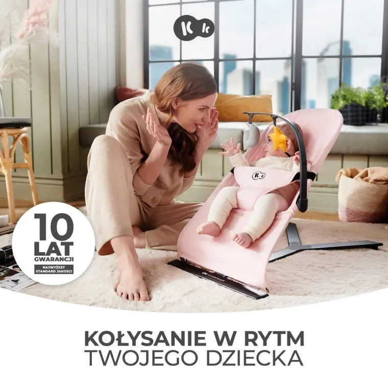 Kinderkraft, Mimi, leżaczek bujaczek, Beige