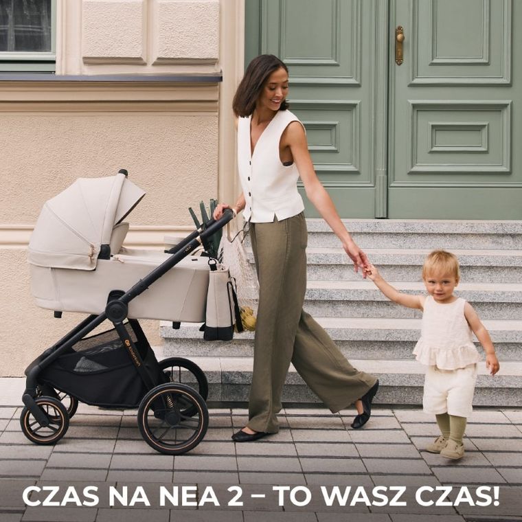 Kinderkraft, Nea 2, wózek wielofunkcyjny 2w1, Soft Beige