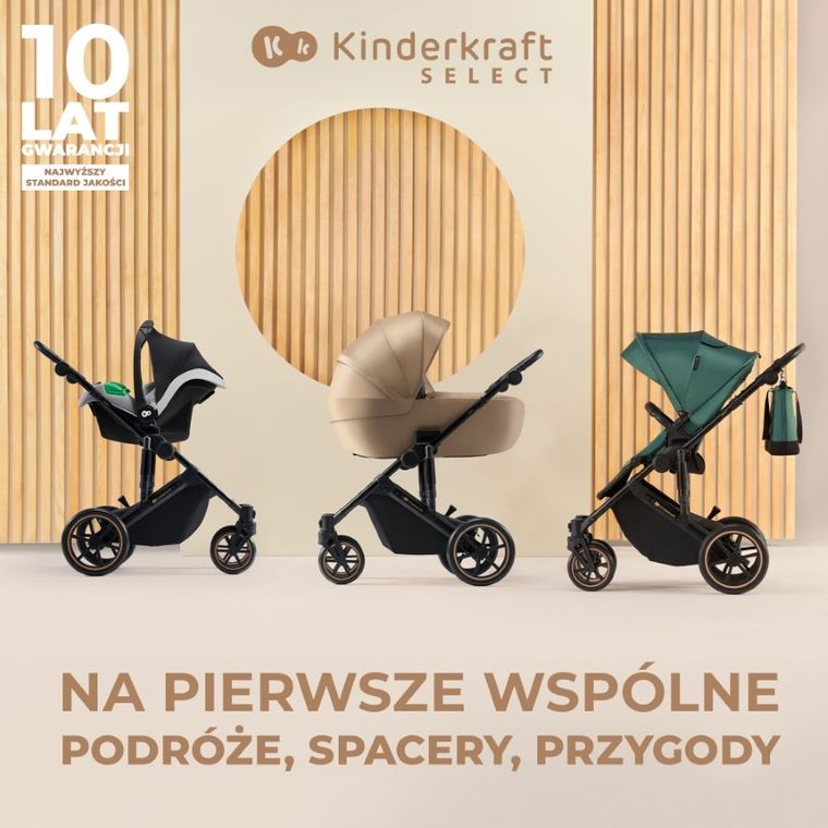 Kinderkraft, Prime 2, Mink Pro, wózek wielofunkcyjny, 3w1, Shadow Grey
