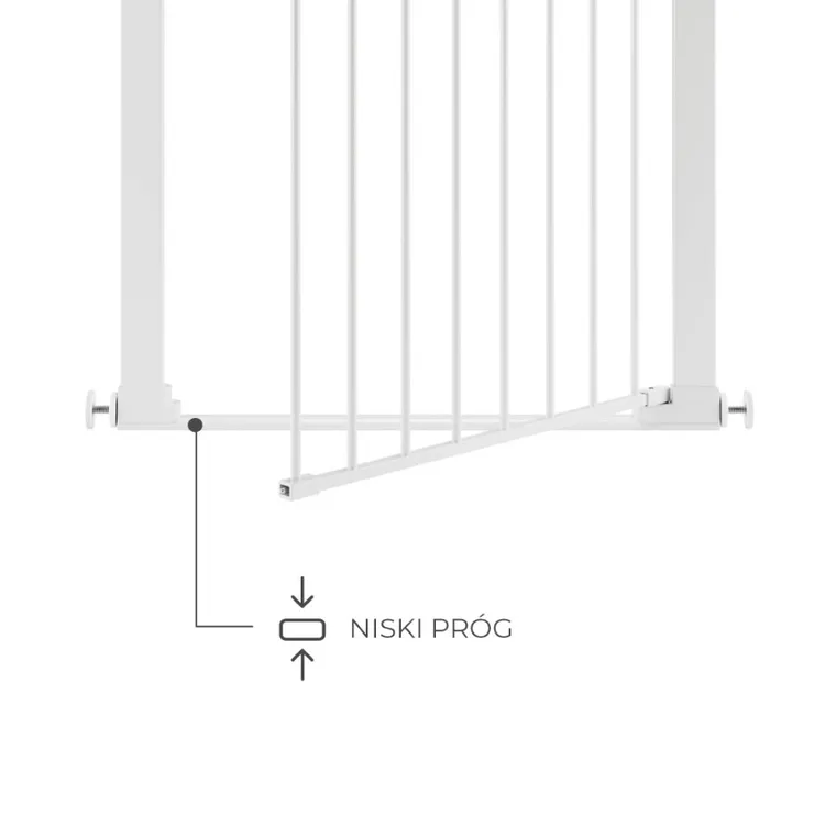 Kinderkraft, Safe Snap, bramka ochronna, biała