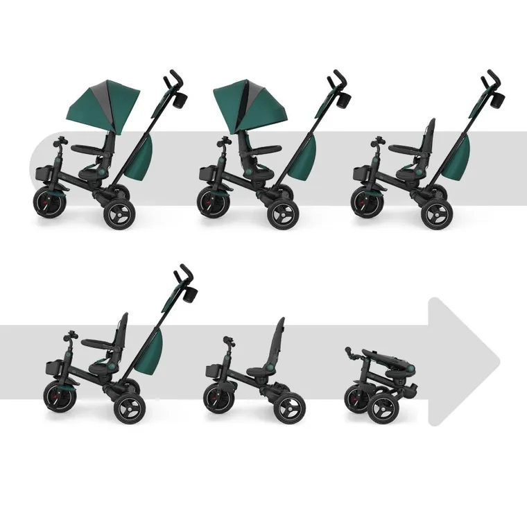 Kinderkraft, Spinstep 2 Plus, rowerek trójkołowy 6w1, Green
