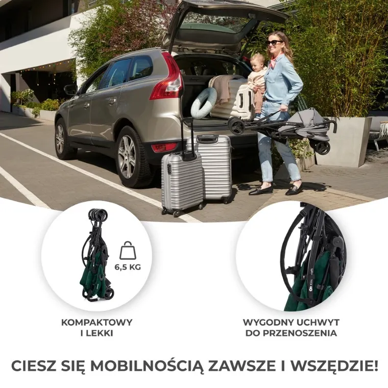 Kinderkraft, Tik, wózek spacerowy, Green Forest