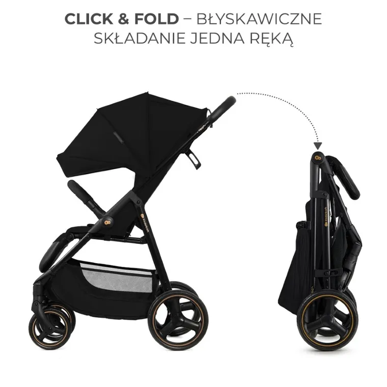 Kinderkraft, Trig 3, wózek spacerowy, Onyx Black