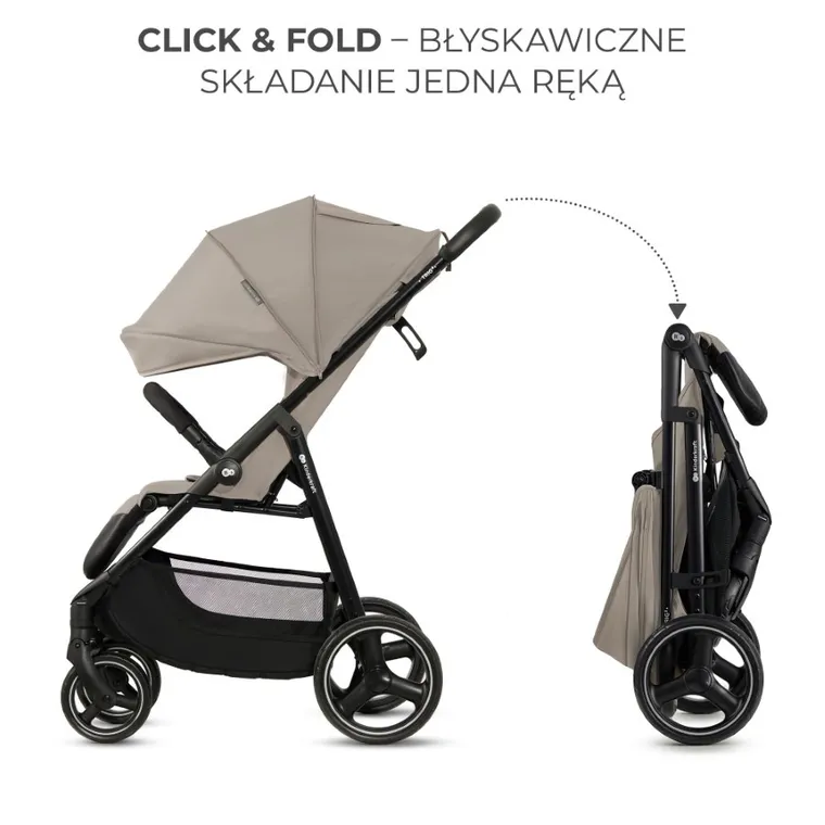 Kinderkraft, Trig 3, wózek spacerowy, Stone Beige