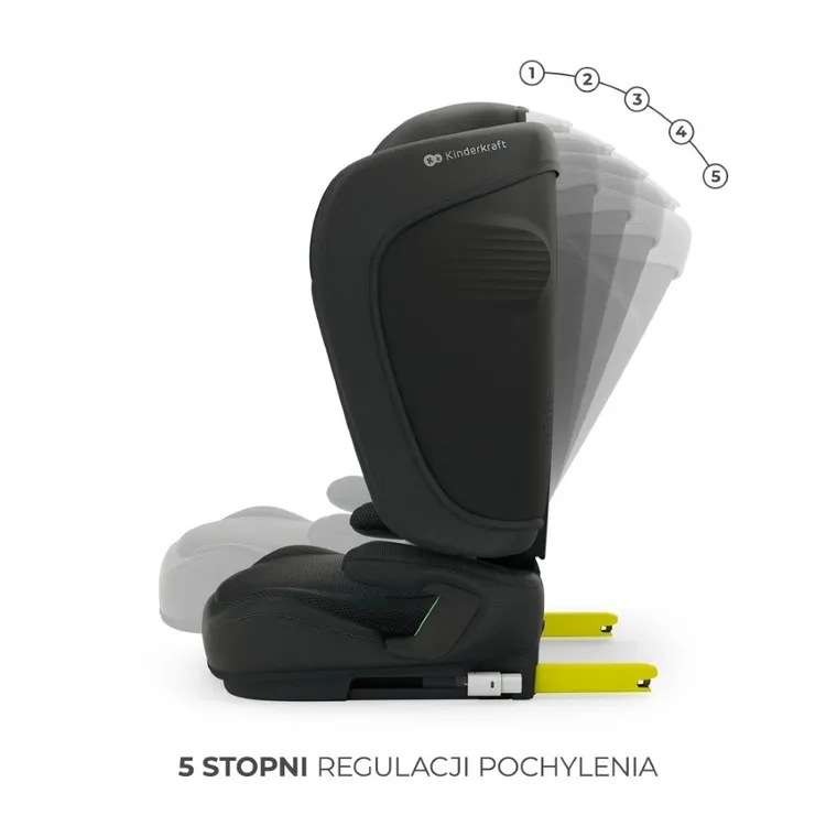 Kinderkraft, Unity 2, I-Size, fotelik samochodowy, Black, 100-150 cm, 15-36 kg