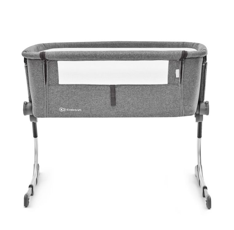 Kinderkraft, Uno, łóżeczko dostawne 2w1, szare