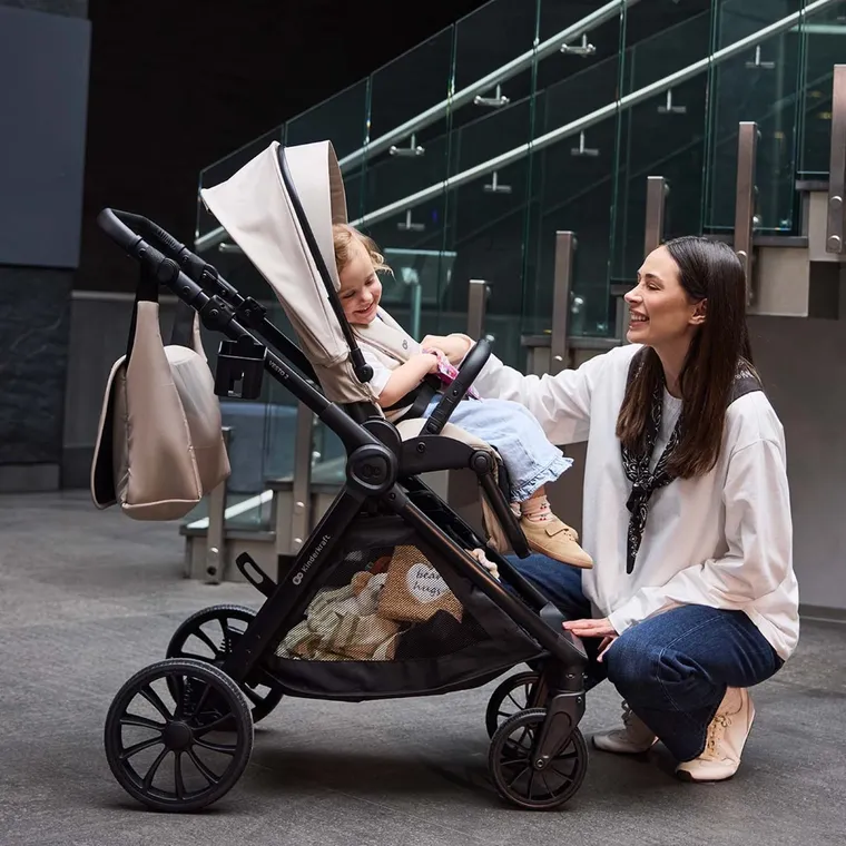 Kinderkraft, Vesto 2, wózek wielofunkcyjny 3w1, beige