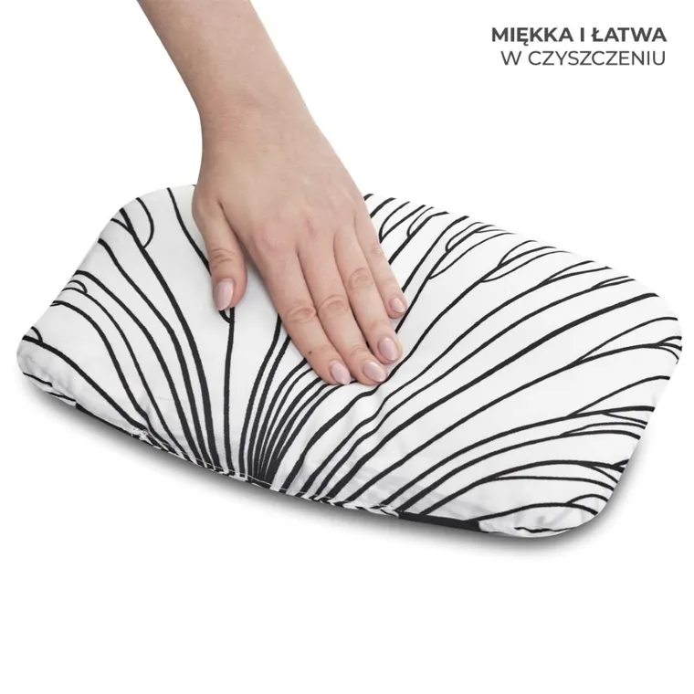 Kinderkraft, zestaw poduszek do krzesełka Enock, Black and White