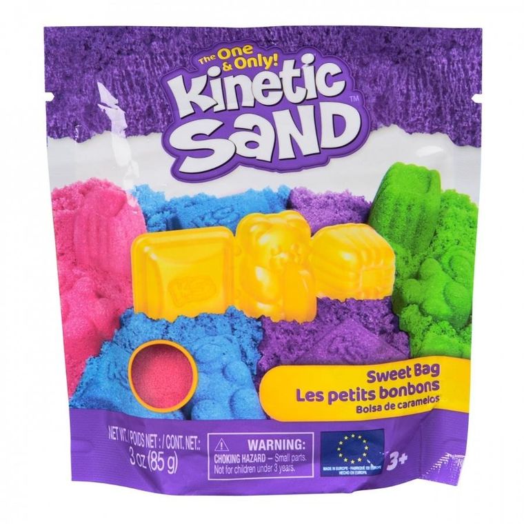 Kinetic Sand, Cukierki, saszetka z piaskiem kinetycznym i foremką