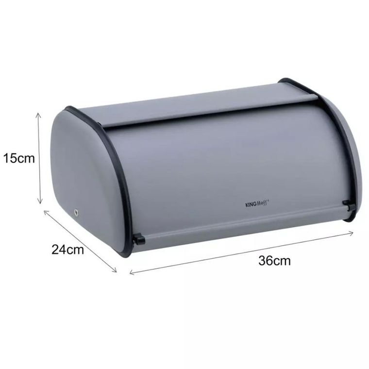 Kinghoff, chlebak stalowy, szary, KH-1751