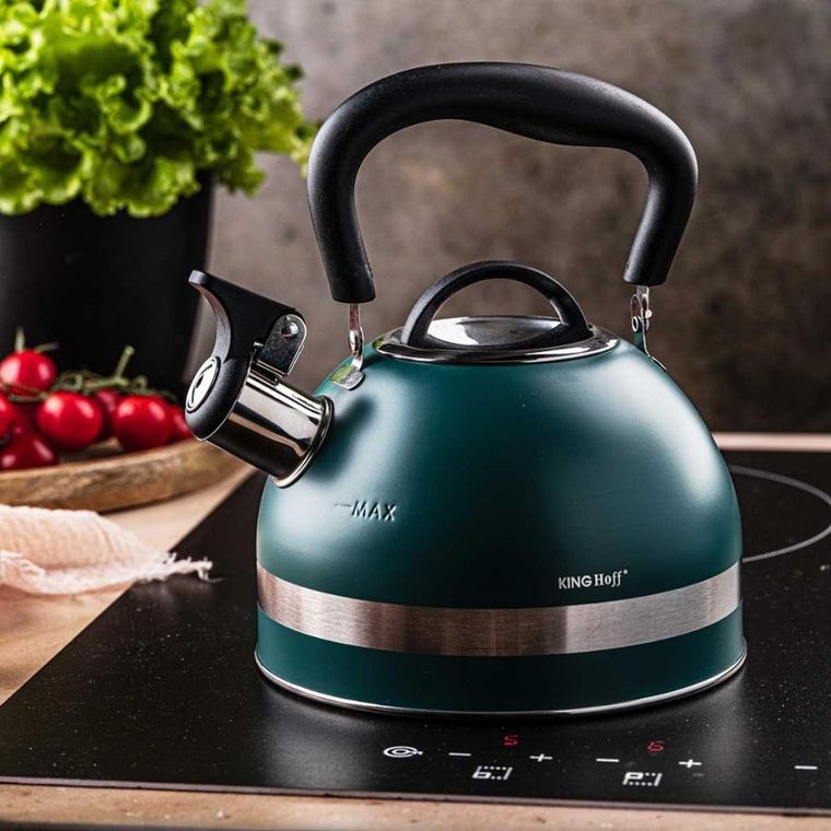 Kinghoff, czajnik, 1.8l z gwizdkiem, zielony