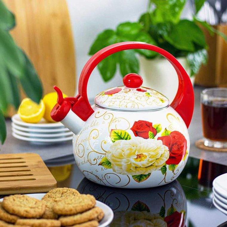 Kinghoff, czajnik emaliowany z gwizdkiem, 2l, KH-1910