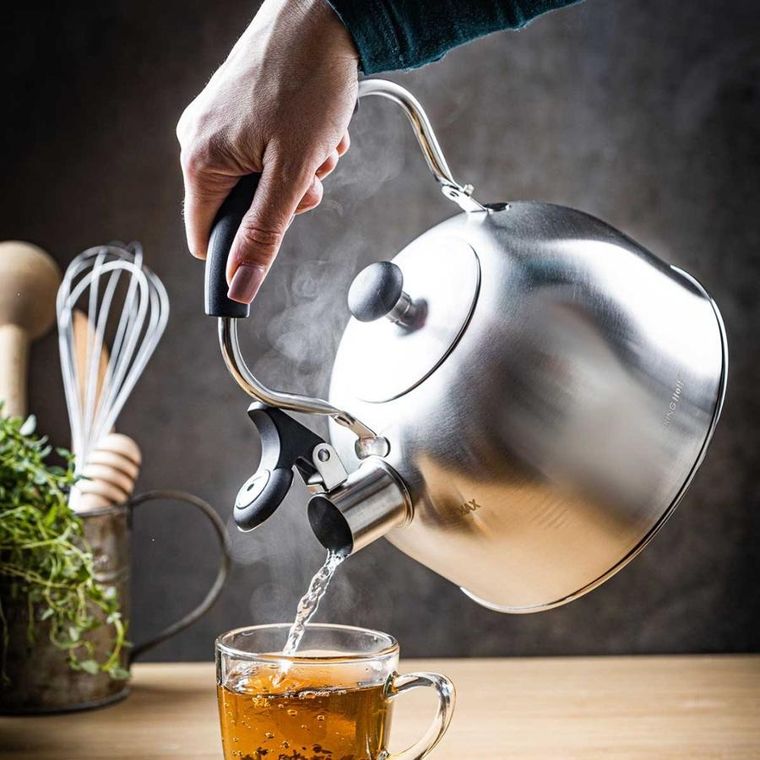 Kinghoff, czajnik z gwizdkiem, srebrny, 2,5l