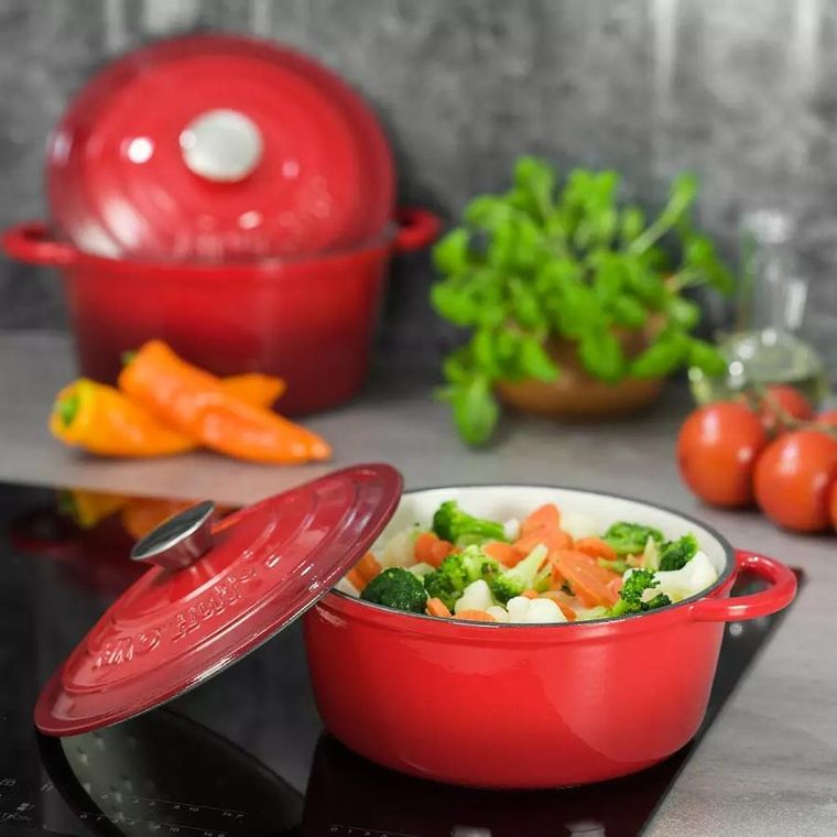 Kinghoff, emaliowany garnek żeliwny, 21 cm