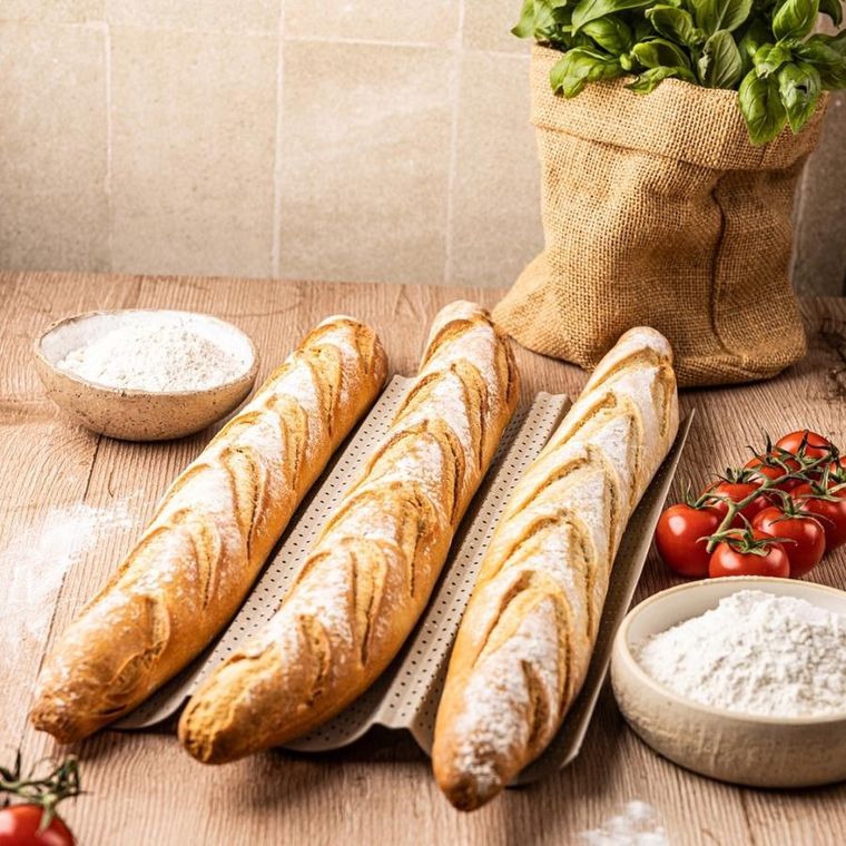 Kinghoff, forma do bagietek, zapiekanek, stalowa, kh-1970