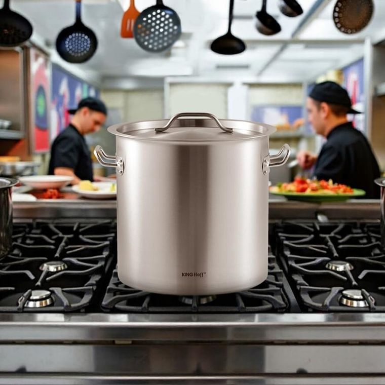 Kinghoff, garnek gastronomiczny z pokrywą, stalowy, 17l, KH-1961