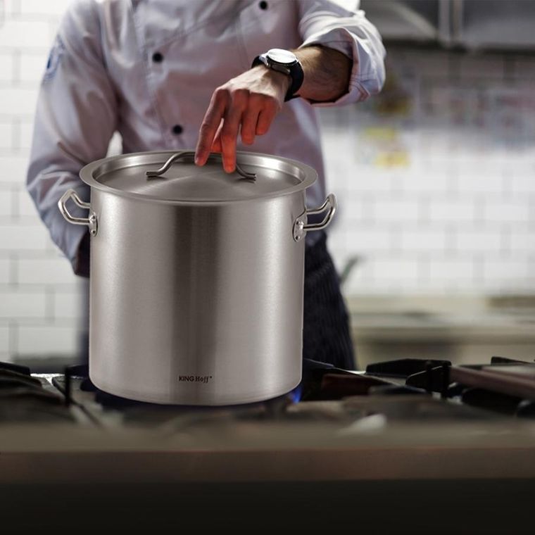 Kinghoff, garnek gastronomiczny z pokrywą, stalowy, 21l, KH-1962