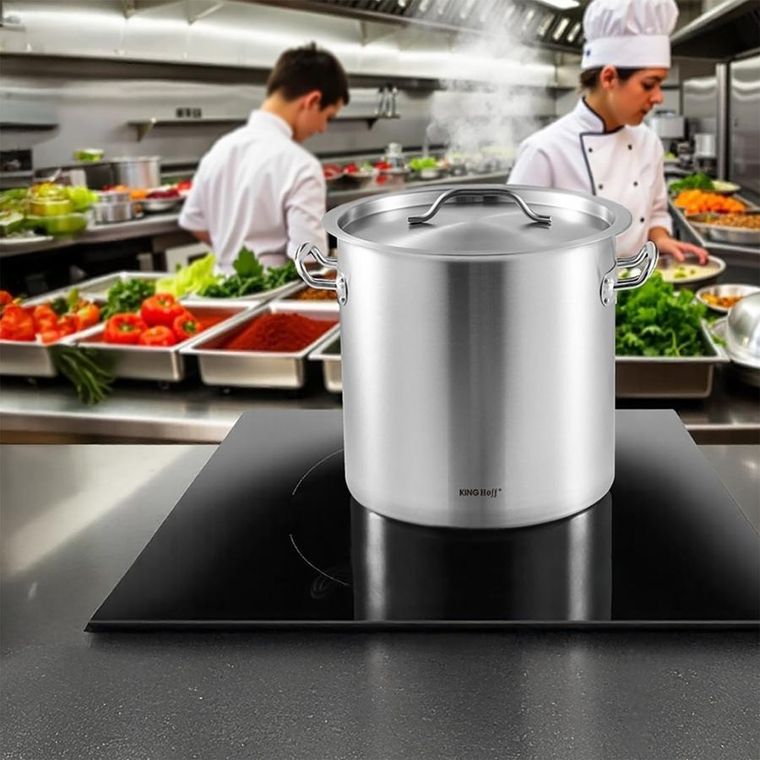 Kinghoff, garnek gastronomiczny z pokrywą, stalowy, 33l, KH-1964