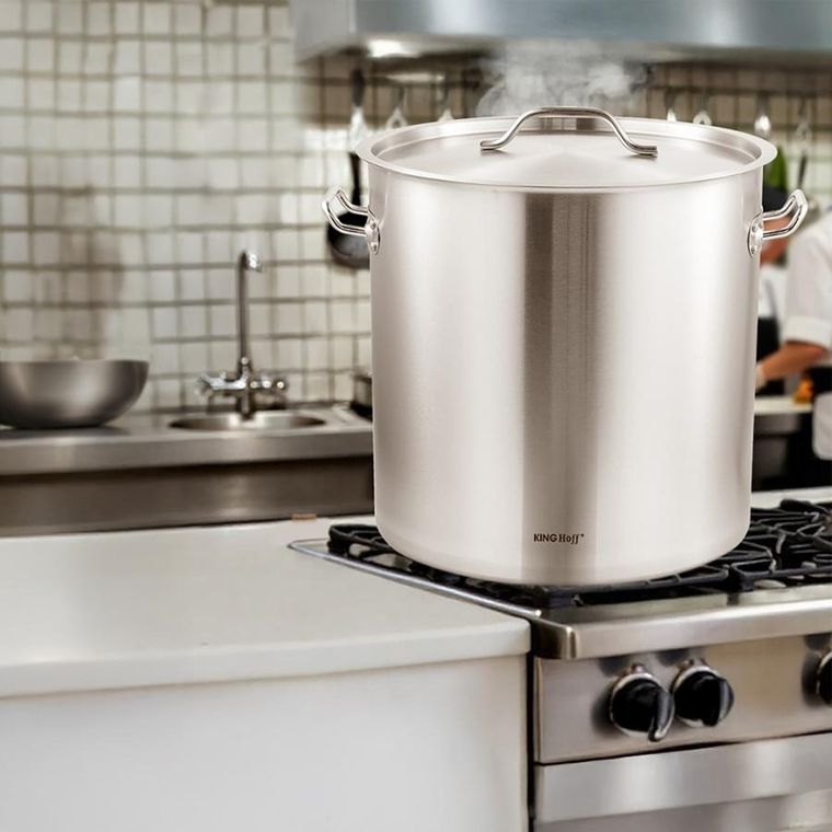 Kinghoff, garnek gastronomiczny z pokrywą, stalowy, 71l, KH-1967