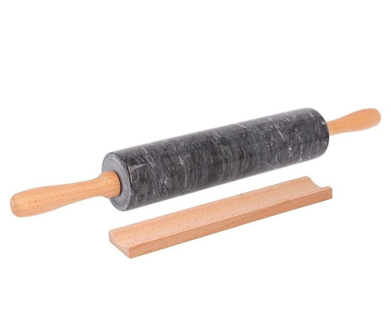 Kinghoff, marmurowy wałek do ciasta z podstawką