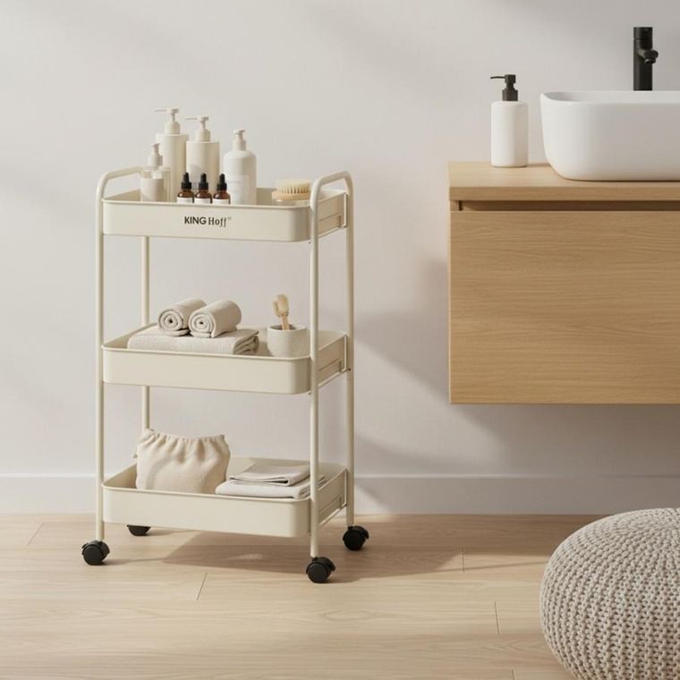 Kinghoff, mobilny barek, regał wielofunkcyjny, kh-1943