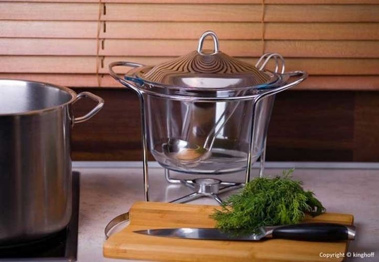 Kinghoff, podgrzewacz żaroodporny, waza, 4,1l