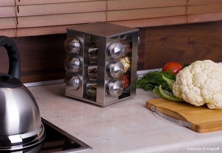 Kinghoff, stojak na przyprawy, 12 pojemników, KH-4008