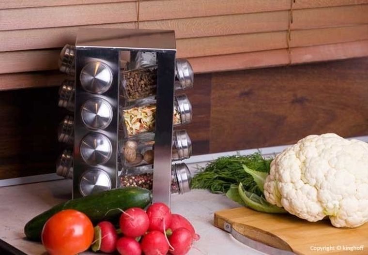 Kinghoff, stojak na przyprawy, 16 pojemników, KH-4007