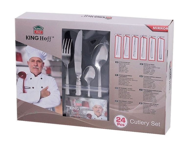 Kinghoff, sztućce, 24 elementy, wysoki połysk