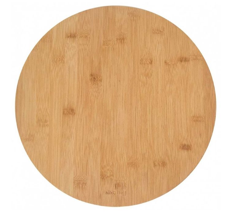 Kinghoff, taca deska bambusowa do pizzy, 35 cm, obrotowa