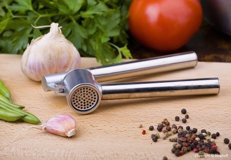 Kinghoff, wyciskacz do czosnku, stalowy