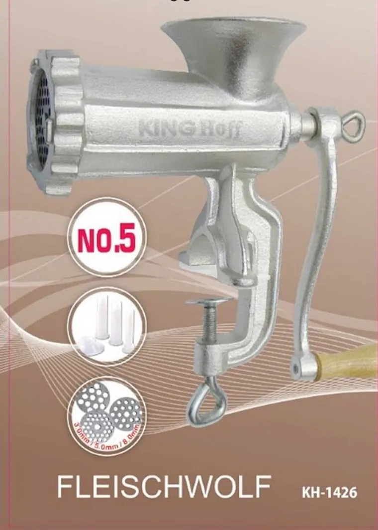 Kinghoff, żeliwna maszynka do mielenia mięsa #5, KH-1426