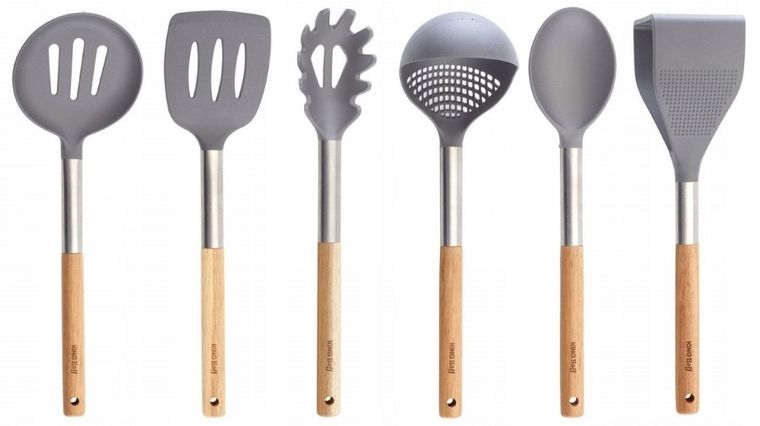 Kinghoff, zestaw przyborów kuchennych, drewno akacjowe, 6 elementów, KH-1325