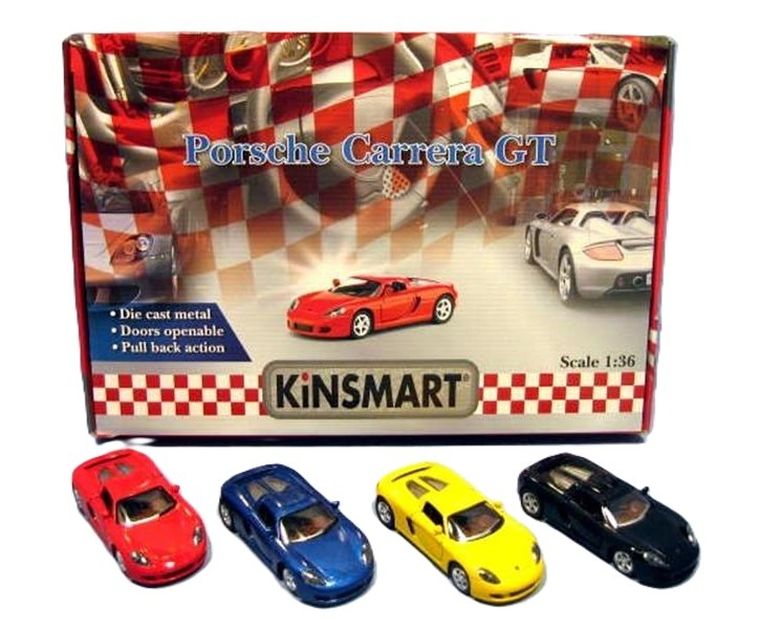 Kinsmart, Porsche Carerra, pojazd metalowy, 12 cm