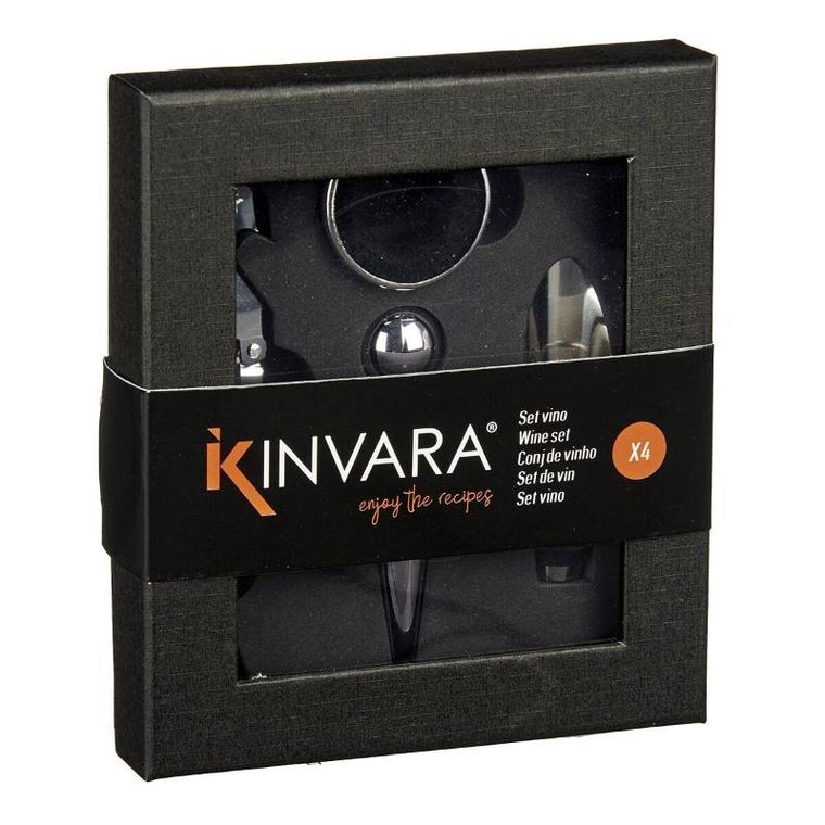 Kinvara, akcesoria do wina, zestaw 4 szt.