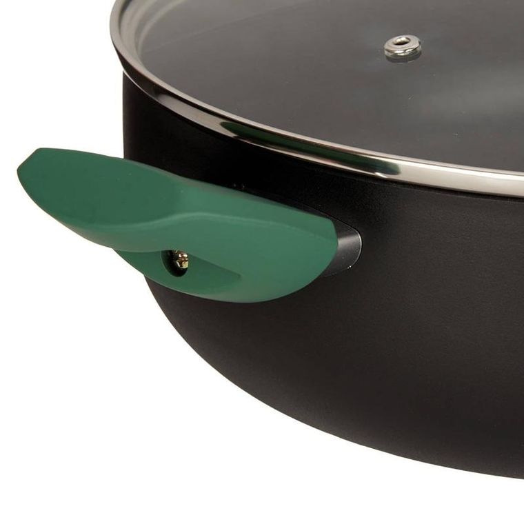 Kinvara, garnek aluminiowy Ø 28 cm, ze szklaną pokrywą