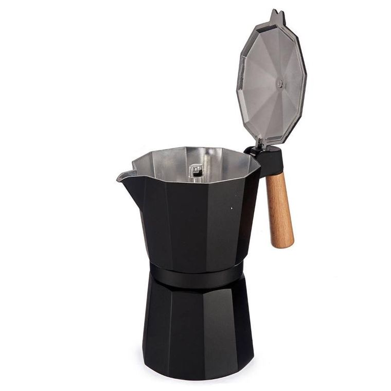 Kinvara, kawiarka aluminiowa z drewnianym uchwytem