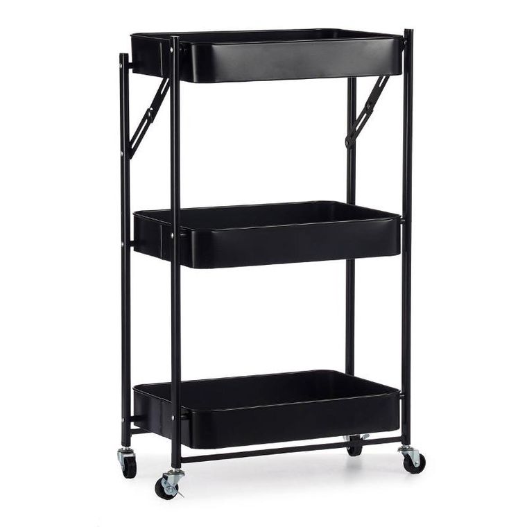 Kinvara, regał na kółkach, składany, 3 poziomy