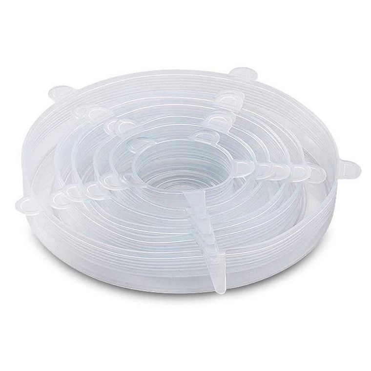 Kinvara, silikonowe osłonki na naczynia do lodówki, 6 sztuk