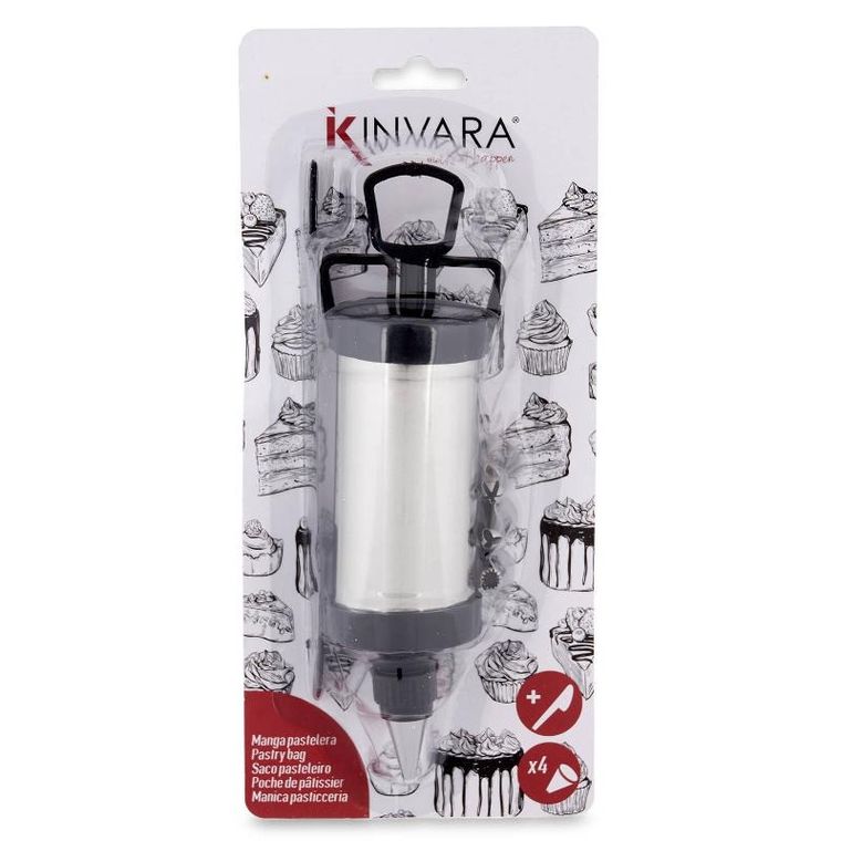 Kinvara, szpryca do kremu z 4 końcówkami