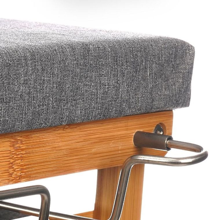 Kipit, Bamy, bambusowa szafka z deską do prasowania i koszem na pranie, 111-34-82 cm