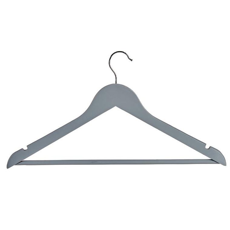 Kipit, drewniane wieszaki do garderoby, szare, 3 szt.