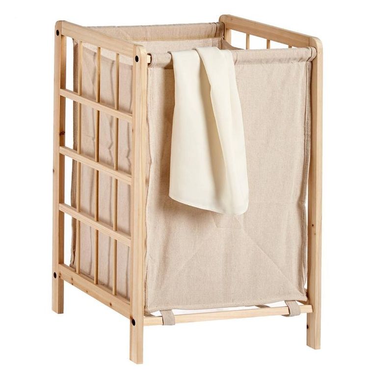 Kipit, kosz do szafy, drewno + tkanina