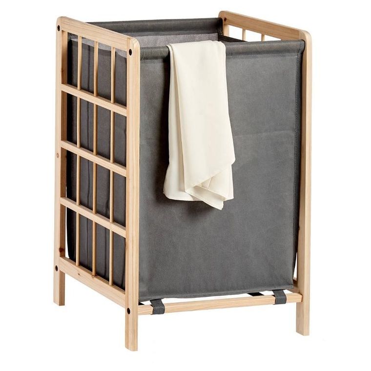 Kipit, kosz do szafy, drewno + tkanina