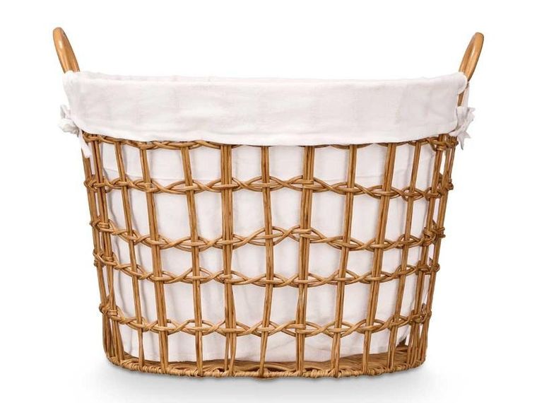 Kipit, pleciony kosz na pranie z uchwytami, 43-56-40 cm