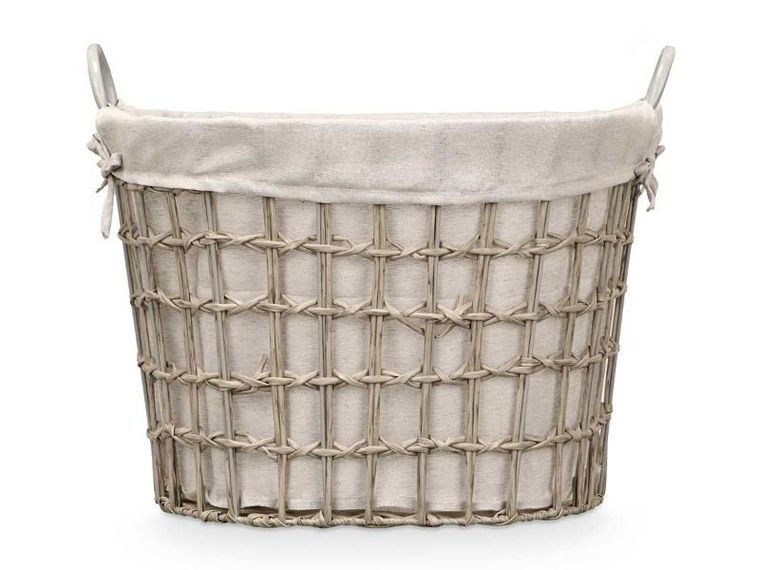 Kipit, pleciony kosz na pranie z uchwytami, 43-56-40 cm