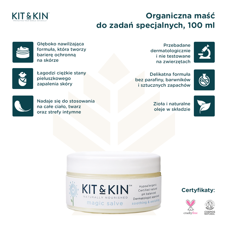 Kit and Kin, organiczna maść do zadań specjalnych dla maluszka, 100 ml