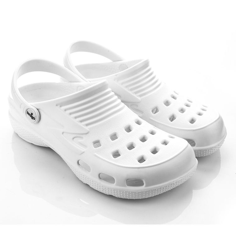 Klapki damskie, białe, Lemigo